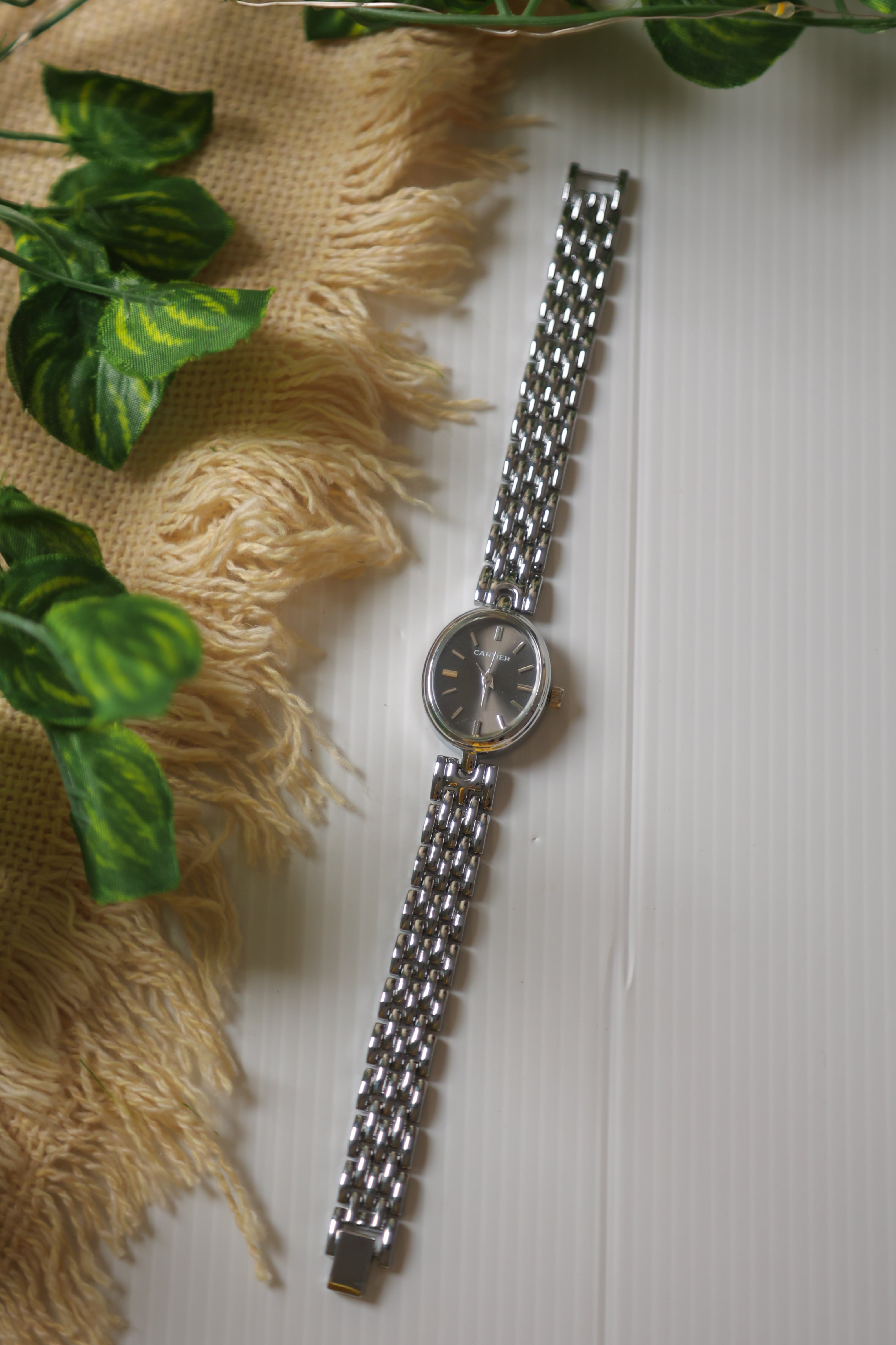 Cartier Mini Silver Black Dial