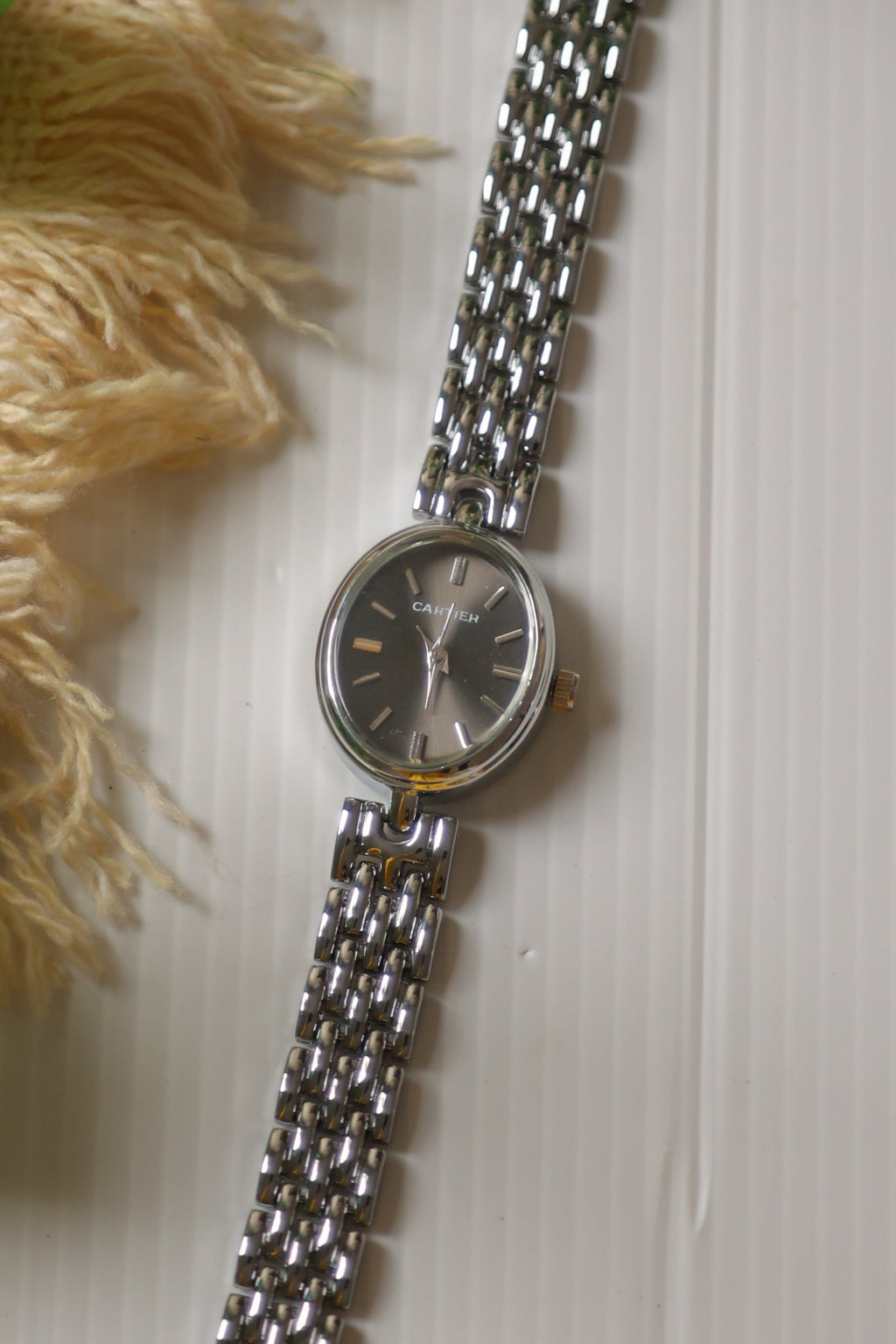 Cartier Mini Silver Black Dial